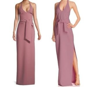 NWT Likely Stapleton Tie Waist Halter Maxi Gown in Nostalgic Rose Size 8 $328